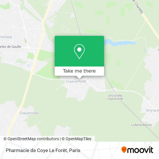 Mapa Pharmacie de Coye Le Forêt