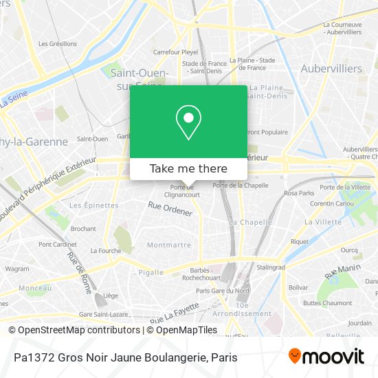 Mapa Pa1372 Gros Noir Jaune Boulangerie