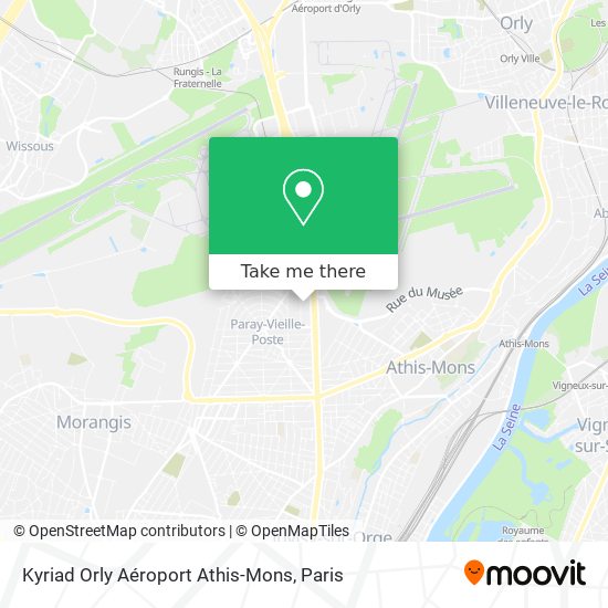 Mapa Kyriad Orly Aéroport Athis-Mons