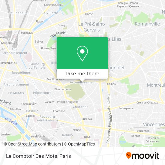 Le Comptoir Des Mots map