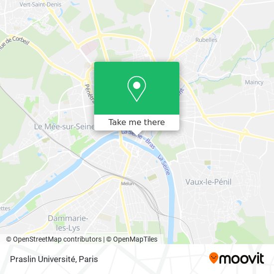 Praslin Université map