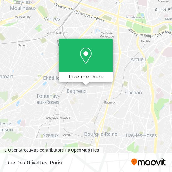 Mapa Rue Des Olivettes