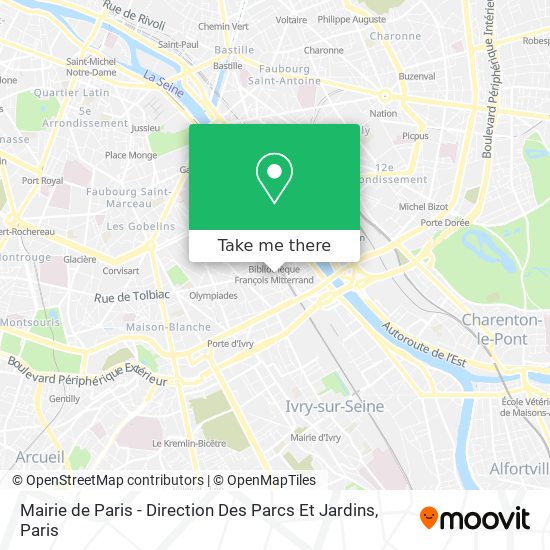 Mairie de Paris - Direction Des Parcs Et Jardins map