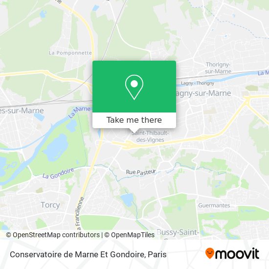 Mapa Conservatoire de Marne Et Gondoire