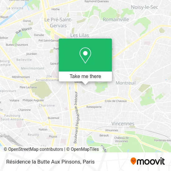 Résidence la Butte Aux Pinsons map