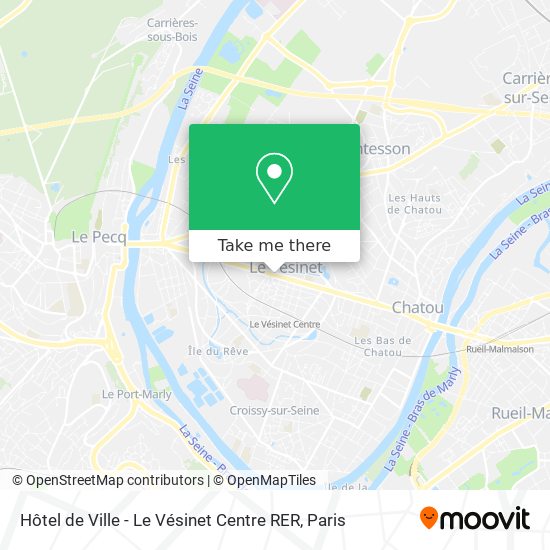Mapa Hôtel de Ville - Le Vésinet Centre RER