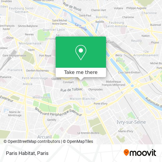 Mapa Paris Habitat