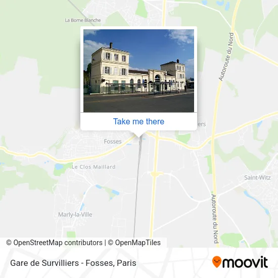 Gare de Survilliers - Fosses map