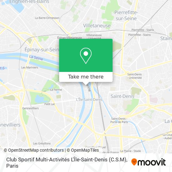 Mapa Club Sportif Multi-Activités L'Île-Saint-Denis (C.S.M)