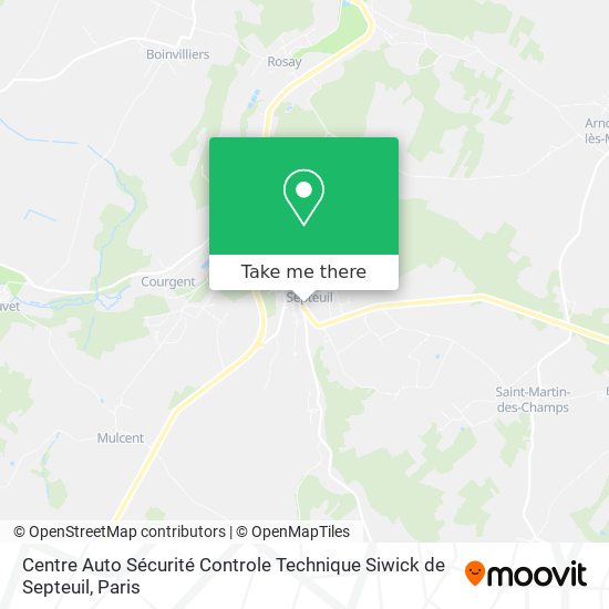 Centre Auto Sécurité Controle Technique Siwick de Septeuil map
