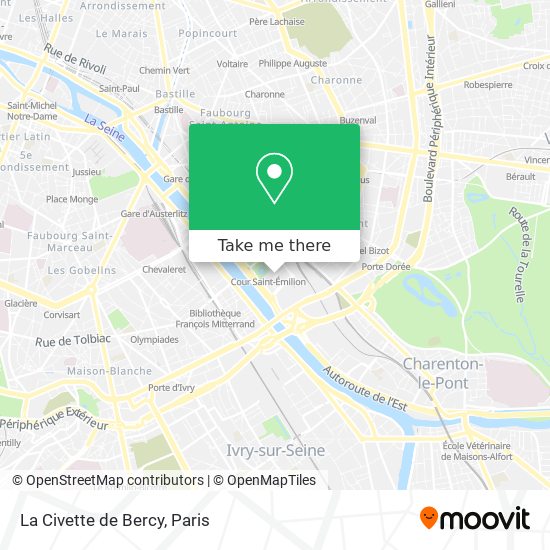 La Civette de Bercy map