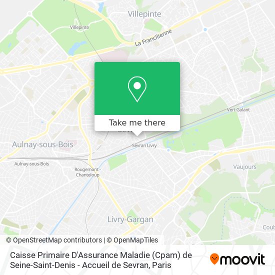 Caisse Primaire D'Assurance Maladie (Cpam) de Seine-Saint-Denis - Accueil de Sevran map