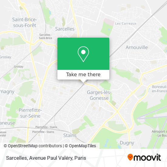 Sarcelles, Avenue Paul Valéry map