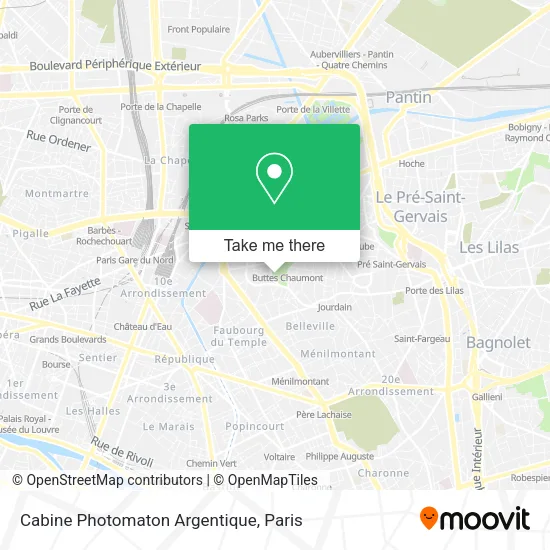 Cabine Photomaton Argentique map