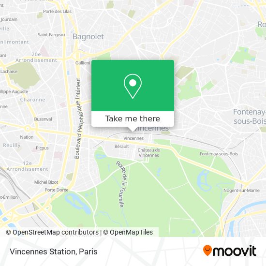 Vincennes Station map