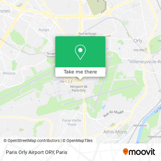 Mapa Paris Orly Airport ORY