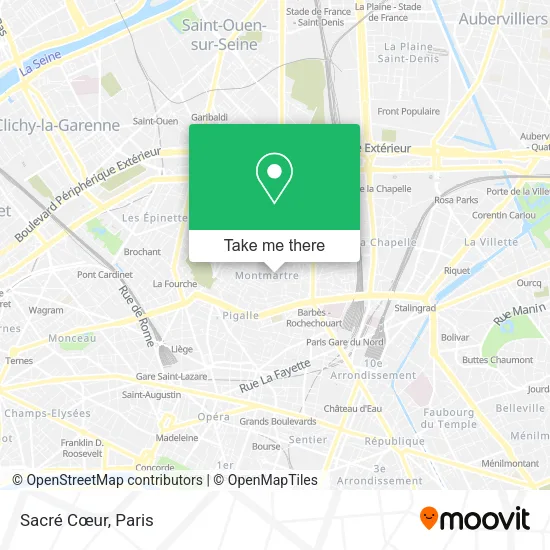 Sacré Cœur map