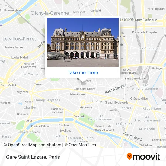 Gare Saint Lazare map