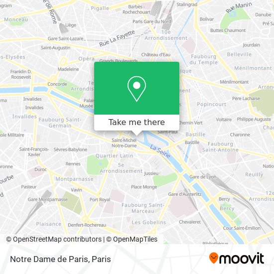 Mapa Notre Dame de Paris