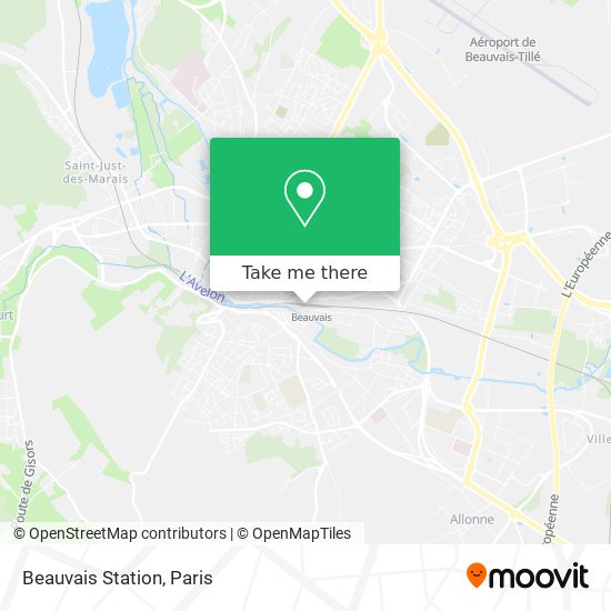 Beauvais Station map