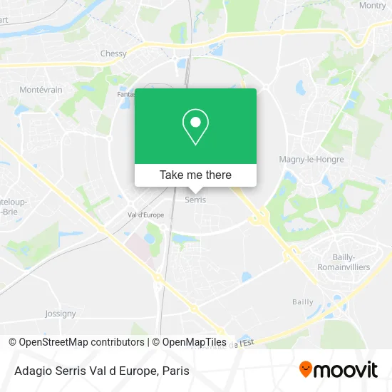 Adagio Serris Val d Europe map