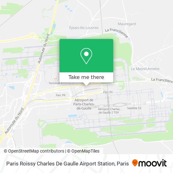Paris Roissy Charles De Gaulle Airport Station map