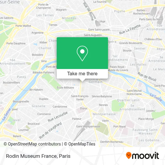 Rodin Museum France map