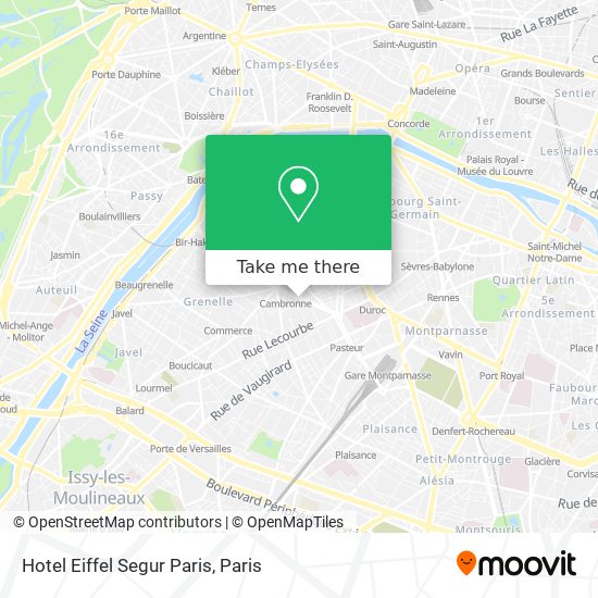 Mapa Hotel Eiffel Segur Paris