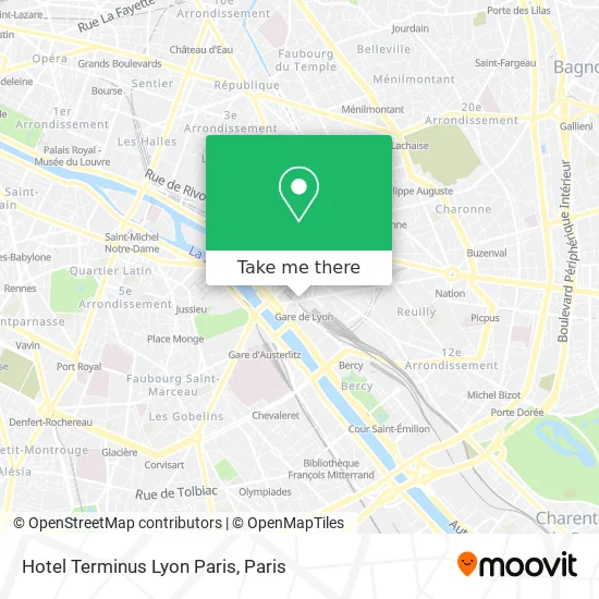 Hotel Terminus Lyon Paris map
