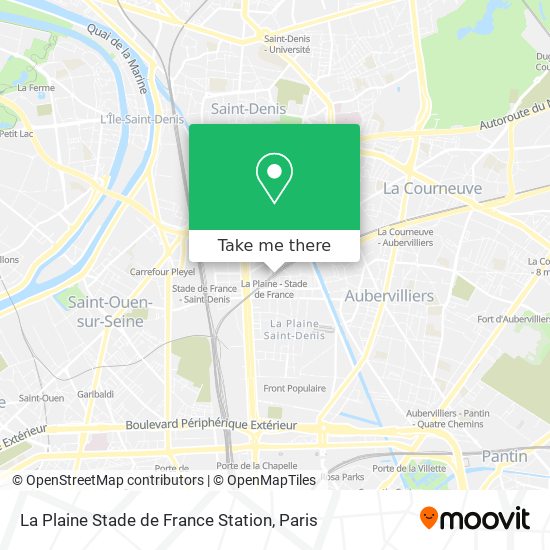 La Plaine Stade de France Station map