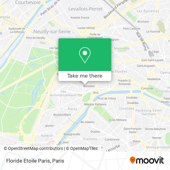 Mapa Floride Etoile Paris