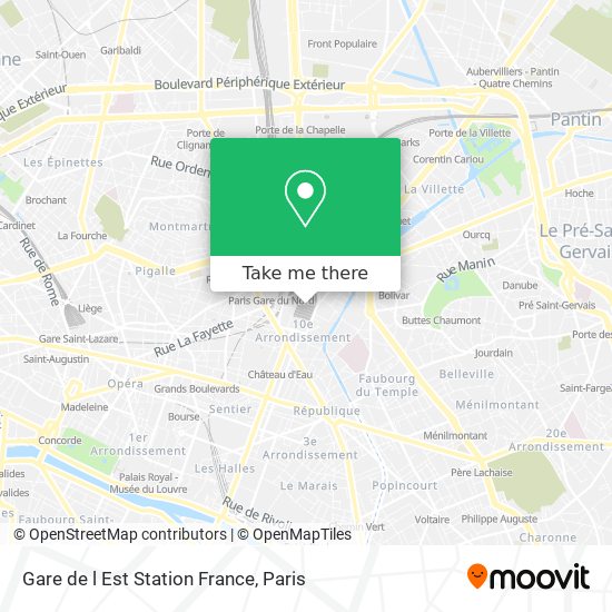 Gare de l Est Station France map