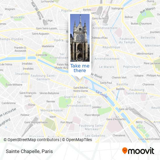 Mapa Sainte Chapelle