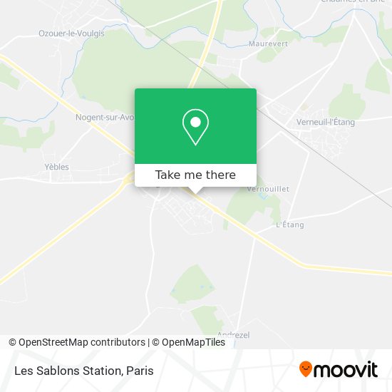 Les Sablons Station map