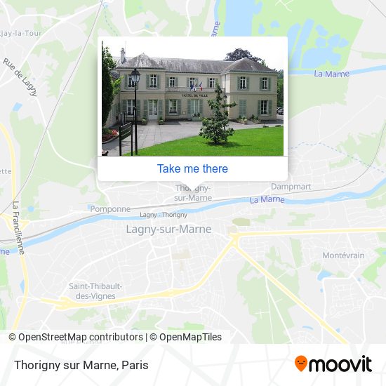 Mapa Thorigny sur Marne
