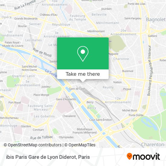 ibis Paris Gare de Lyon Diderot map