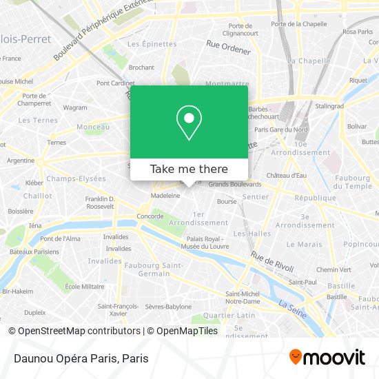 Mapa Daunou Opéra Paris