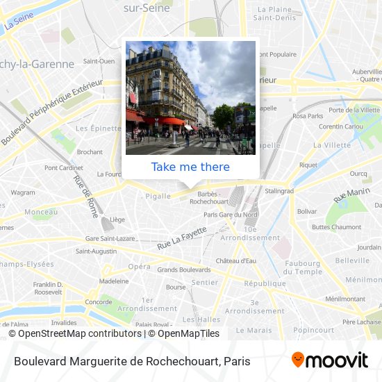 Mapa Boulevard Marguerite de Rochechouart