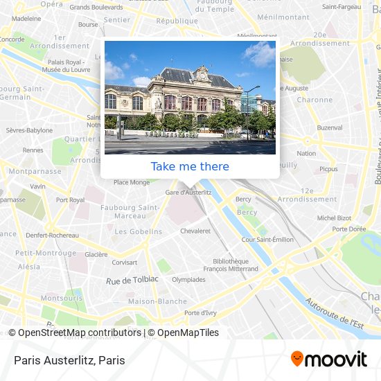 Mapa Paris Austerlitz