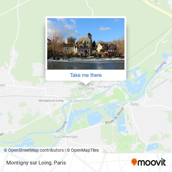 Montigny sur Loing map