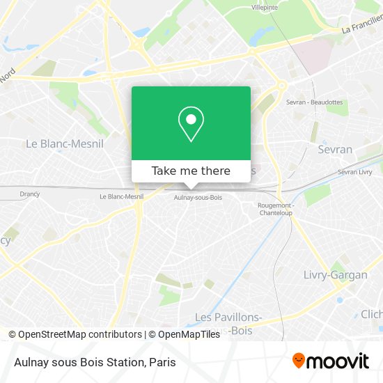 Mapa Aulnay sous Bois Station