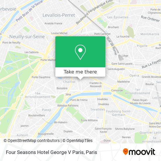 Mapa Four Seasons Hotel George V Paris