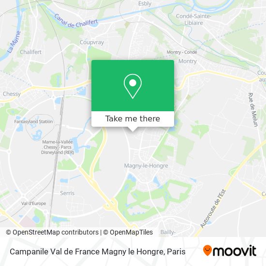 Campanile Val de France Magny le Hongre map