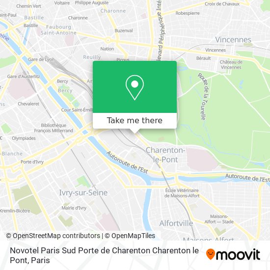 Novotel Paris Sud Porte de Charenton Charenton le Pont map