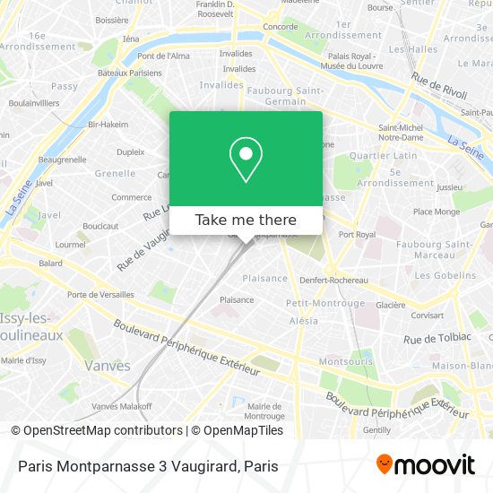 Mapa Paris Montparnasse 3 Vaugirard