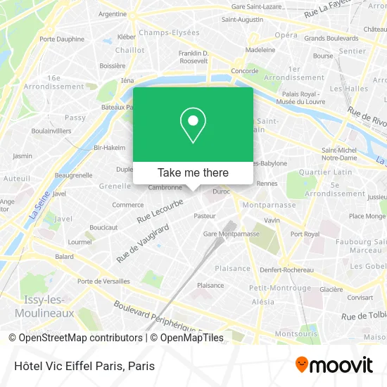 Hôtel Vic Eiffel Paris map