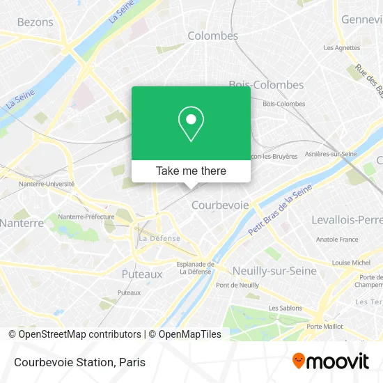 Courbevoie Station map