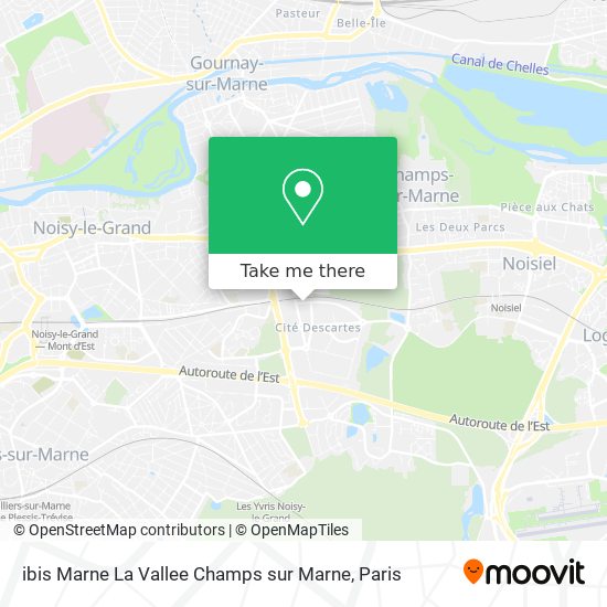 ibis Marne La Vallee Champs sur Marne map