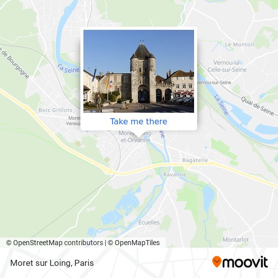 Mapa Moret sur Loing