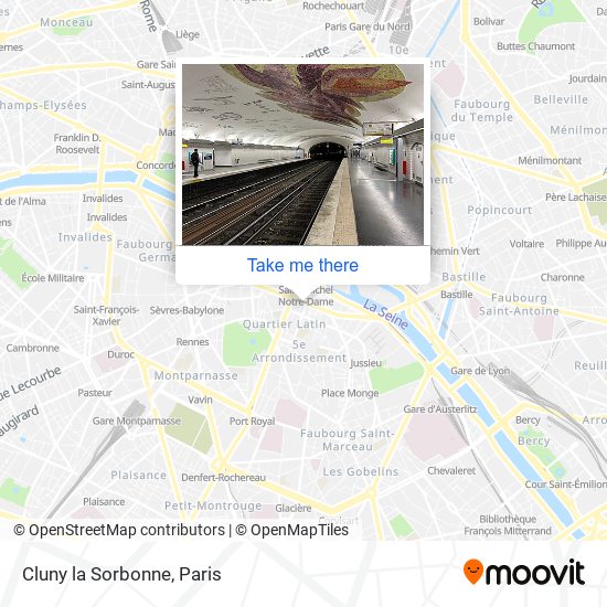 Cluny la Sorbonne map